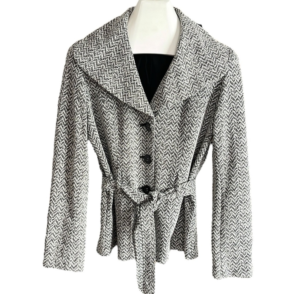 Carole Little button blazer jacket with belt